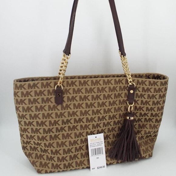 MICHAEL Michael Kors Jet Set Tassel Chain Tote Bag New/Detached Tag - Picture 14 of 14